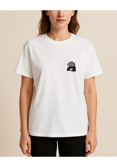 Pilot İn Training Baskılı Tasarımlı T-shirt Beyaz