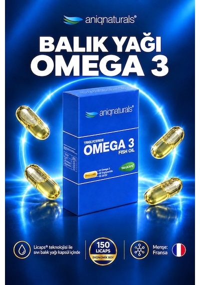 Aniqnaturals Balik Yaği Omega 3 - 150 Licaps