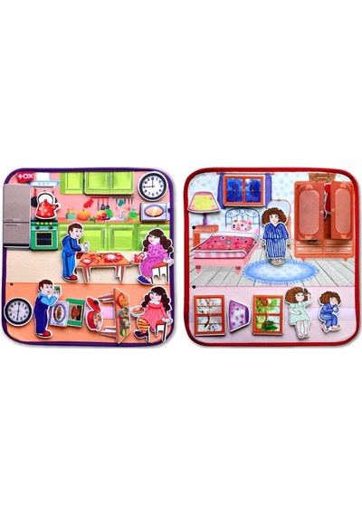 2 Set - 32 Parça Tox Mutfak ve  Yatak Odası Keçe Cırtlı Aktivite S