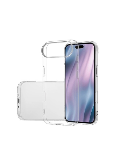 Apple Uyumlu iPad iPhone 17 Air Kılıf Zore Süper Silikon Kapak Şeffaf
