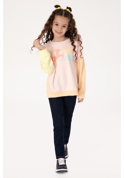 U.s. Polo Assn. Kız Çocuk Açık Pembe Sweatshirt 50317979-vr078 Acık Pembe