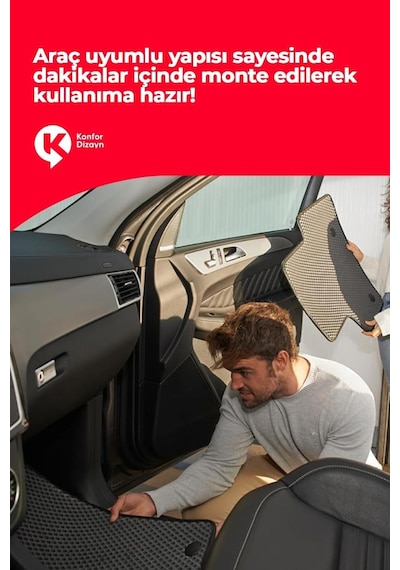 Mini Cooper 2014-2024 5 Kapi F55 Uyumlu 3d Özel Kesim Koku Yapmaz Su Geçirmez Havuzlu Eva Oto P