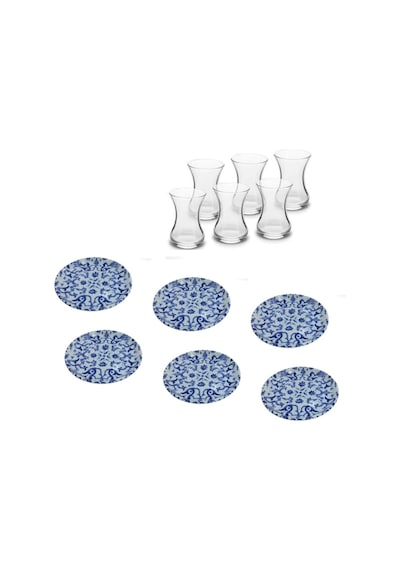 Zuri Design Düz 12cm Porselen Tabaklı 6 Kişilik Çay Seti Diğer