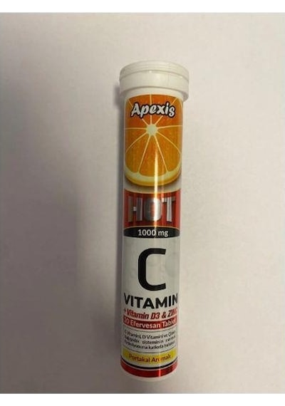 Apexis Vitamin C+ Çinko Hot Efervesan 20 Tablet