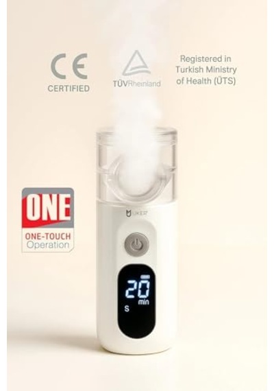 Uker Dijital Ekranlı Sessiz Mesh Nebulizatör / Ce & Tüv Onaylı, Üts Kayıtlı, Şarjlı, Çocuk Ve Yetişkin Kullanımına Uygun