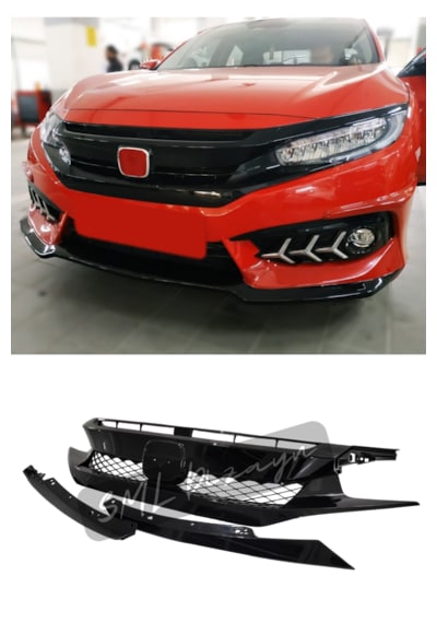 2016-2017-2018 Civic Fc5 Typer Ön Panjur Böbrek Parlak Siyah