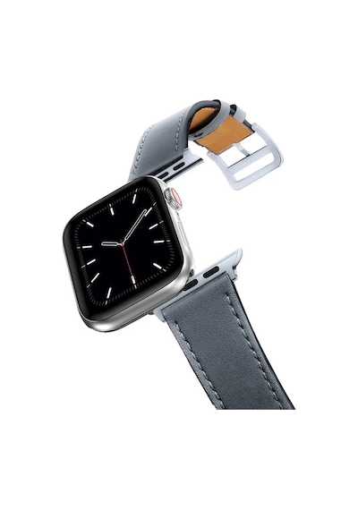 Ally Apple Watch Uyumlu 7-8 41mm 6-5-4 40mm Single Coil Deri Kayış Kordon 3-2-1 38mm- 5775