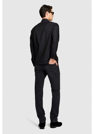 Sisley Liyosel Karışımlı Oversize Gömlek Erkek Siyah Gömlek - 323a5t3rsq02p