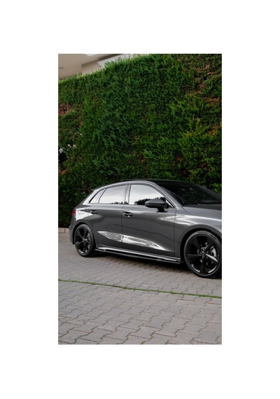 2025+ Audi A3 S Line Yan Marşpiyel Seti Piano Black Abs Yan Etek