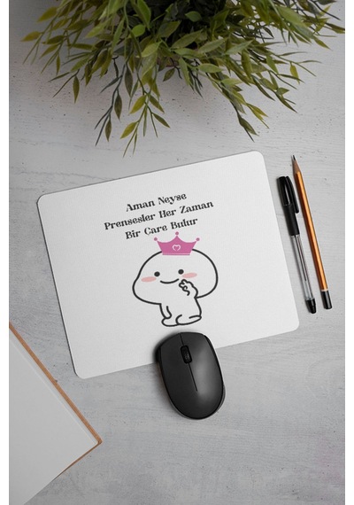 Mood Temalı Prensesler Çare Bulur Baskılı Mouse Pad 21x17 Cm Mousepad