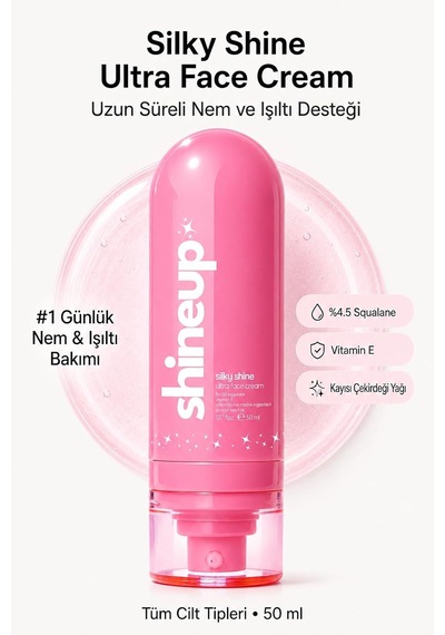 Tr Silky Shine Su Bazlı Yüz Kremi 50 Ml Yoğun Nemlendirici Aydınlatıcı Krem