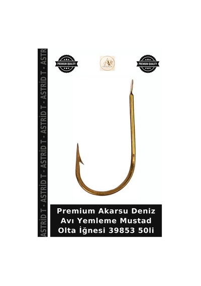 Premium Akarsu Deniz Avı Yemleme Mustad Olta İğnesi 39853 50li No:2