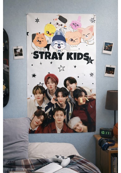 Owl Bag Stray Kids Poster Desenli Tasarım Duvar Halısı