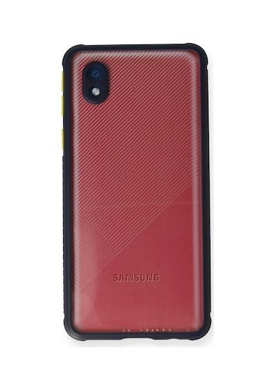 Samsung Galaxy  Uyumlu,  A01 Core Kılıf Miami Şeffaf Silikon - Lacivert