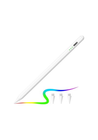 Apple Uyumlu iPad  9. Nesil 10.2 Sensitivity Stylus Kapasitif Tasarım Çizim Tablet Kalemi 3 Ad Yedek Uç