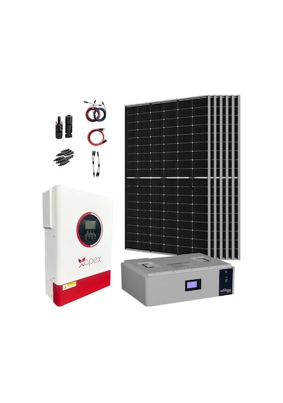 13.000 Watt Büyük Bağ Evi Solar Paketi 430w Güneş Paneli 3.5kw İnverter 5kw Lityum Akü