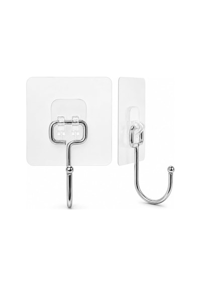 Yapışkanlı Askılık Krom Kaplama, Delmeden Montajlı Banyo Ve Mutfak Askısı, Şeffaf Yapışkan Tabanlı Metal Ask Diğer