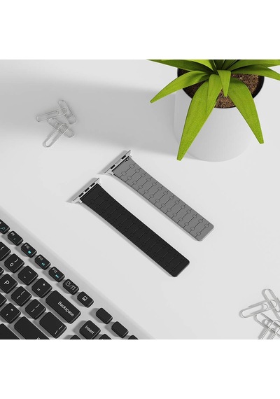 Apple Uyumlu  Watch  Ultra/ultra2 49mm İle 20mm Çizgili Desenli Silikon Kordon
