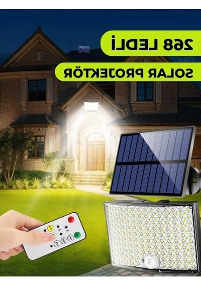 60w Led'li Solar Projektör, 5400 Lümen Ve Su Geçirmez