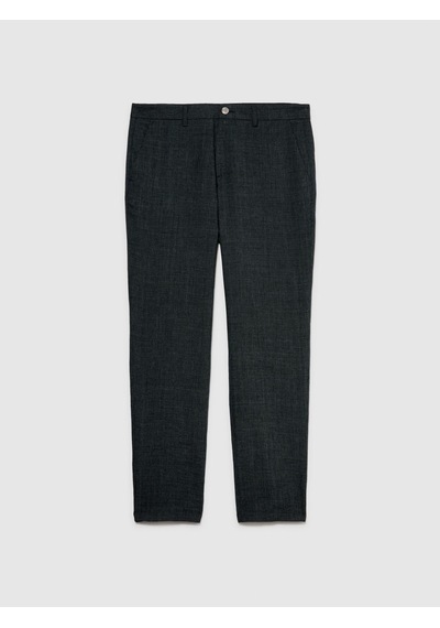 Sisley Keten Karışımlı Slim Confort Fit Pantolon Erkek Siyah Mix Pantolon - 324p434xsf04a