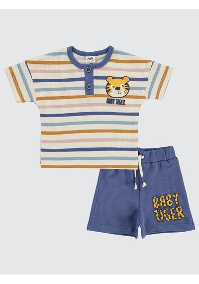 Civil Baby Erkek Bebek Şortlu Takım 6-18 Ay Fil Dişi Fil Dişi