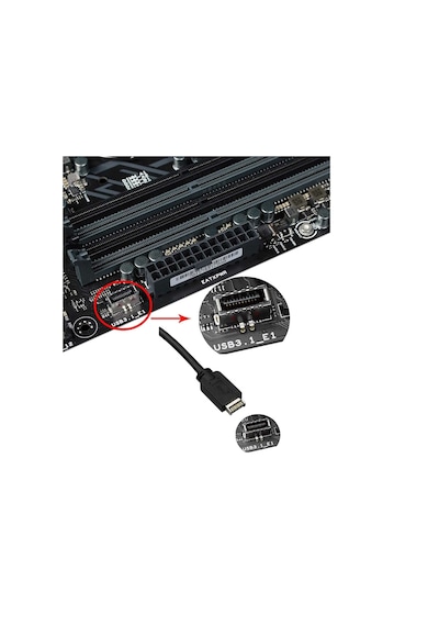 4661 Usb Type E To Type C Type-e To Type-c 20 Pin Çevirici Kablo