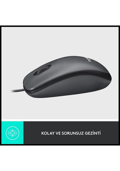 Logıtech 910-006652, M100 Siyah, Usb Kablolu, 1000dpi, Optik, 3 Tuşlu, Mouse Diğer