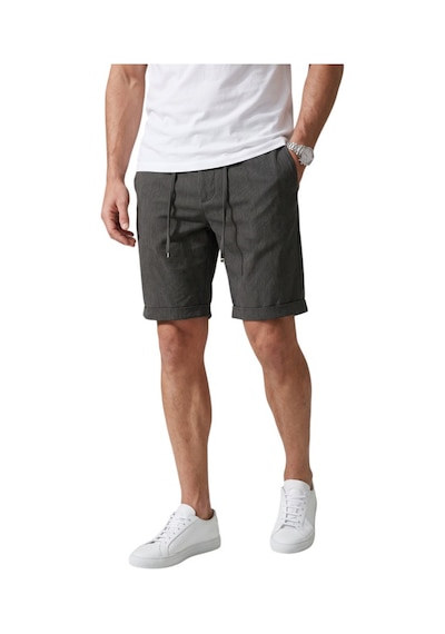 Deep Sea Deepsea Füme Slim Fit Likralı Çizgi Dokulu Beli Lastikli İpli Erkek Şort Kapri 2601743 Deep Sea Deepsea Füme Slim Fit Likralı Çizgi Dokulu Beli Lastikli İpli Erkek Şort Kapri 2601743