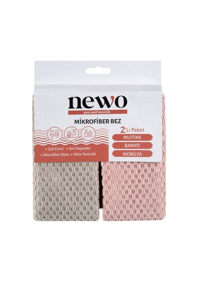 Newo Mikrofiber Bez 2'li - 7 Adet Tarı Tek Ebat