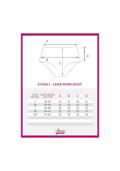 Sensu Kadın Yüksek Bel Dikişsiz Lazer Kesim Külot Beli Lastikli 3'lü Set -ten Ten