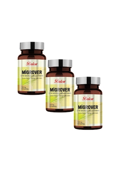 3 Adet- Balen Migrover Bitki Ekstraktları ve Vitamin (Feverfew)