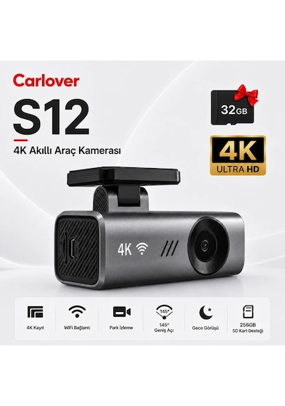 Carlover S12 4K Araç Kamerası