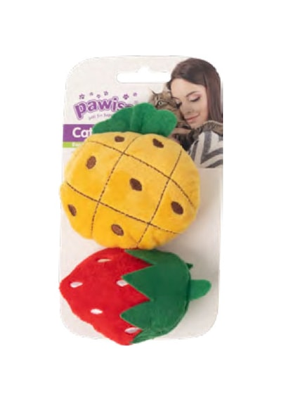 Pawise - 46 - Örgü Kedi Oyuncağı Çilek - Csmo-tex - - Ananas