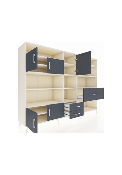 Hyperion Dolap 13 Raflı 3 Çekmeceli 5 Kapaklı 220x44x163 Aytaşı-a Aytaşı-antrasit Hyperion Dolap 13 Raflı 3 Çekmeceli 5 Kapaklı 220x44x163 Aytaşı-a Aytaşı-antrasit