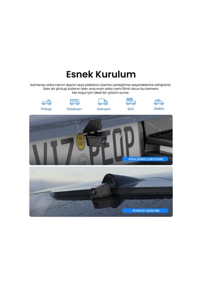 Viofo Rwc400 Ip67 Su Geçirmez A329 Serisi İle Uyumlu 2k Hdr 30fps Dış Arka Kamera