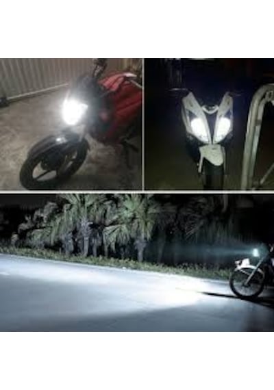 H4 Motosiklet Led Far Ampulü Şimşek Etkili