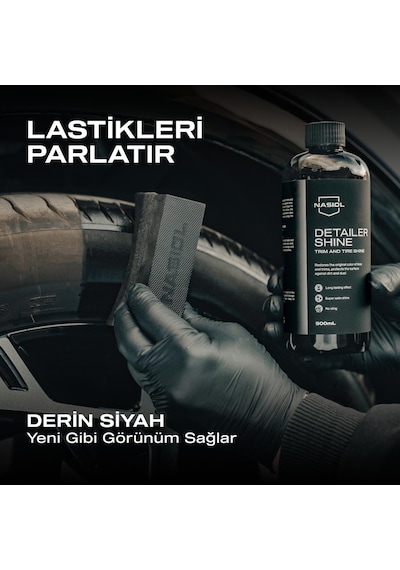 Ayrex Detailershine Araç Trim Ve Lastik Parlatıcı-500 Ml-araç Lastik, Trim, Tampon Bakımı, Detailing, Lastik, Teke