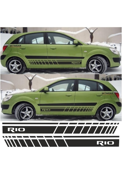 Kia Rio İçin Uyumlu Aksesuar Oto Yan Şerit Sticker