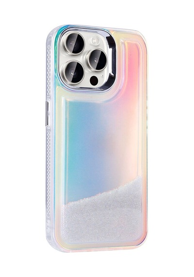 Zore İphone 15 Pro Max Kılıf Airbagli Renkli Arka Yüzey Boncuk Tasarımlı Ogaa Kumul Kapak - Mor