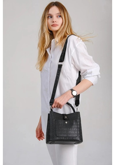Just Polo Kadın Omuz Çantası 6011mh Siyah Düz 29644255