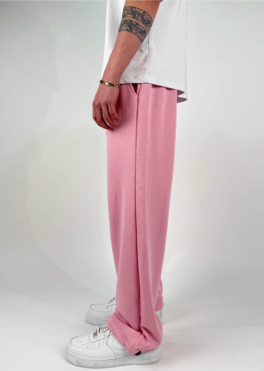 Zaee Yazlık Revenge Oversize Taşlı Eşofman Altı Pembe
