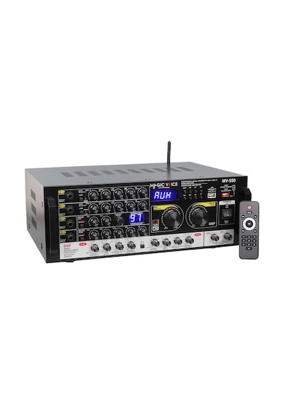 Magicvoice Mv-550 2x100w Usb/sd/bluetooth 4 Mikrofon Girişli Stereo Mixer Amfi