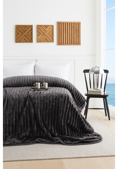 Bedlıne Gentle Battaniye 160 220 Antrasit Antrasit