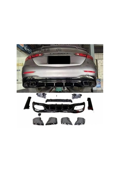 Autogp Mercedes W206 C63 Amg Arka Tampon Difüzör Ve Egzoz Ucu Amg 2021 Agp-sm-sd-1298