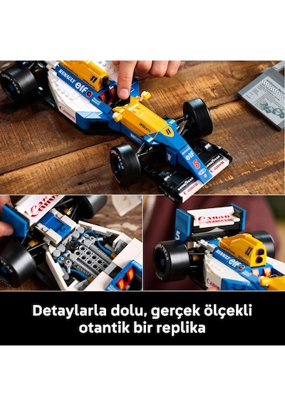 LEGO® Icons Williams Racing FW14B ve Nigel Mansell 10353 - Yetişkinler için Koleksiyonluk Yaratıcı Model Yapım Seti (797 Parça)
