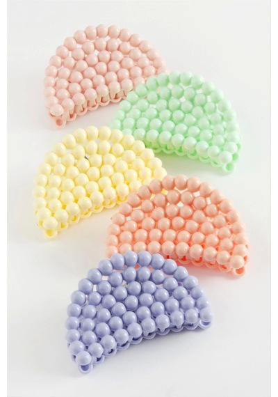 Oval Renkli Mandal Toka 6 Cm Çok Renkli