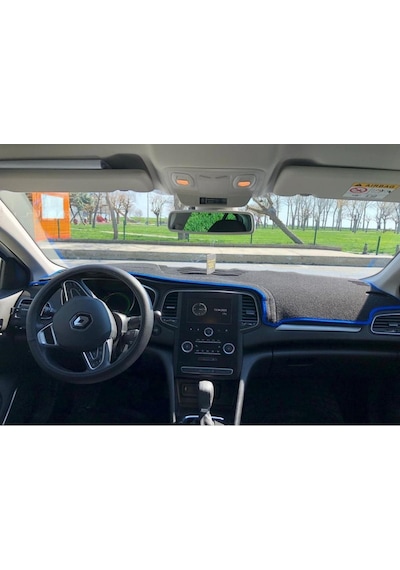 Renault Megane 4 Modellerine Uygun Torpido Koruma Halısı Siyah Kenar Renk Sarı