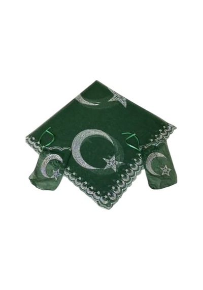 Damat Şalı Pullu Ay Yıldızlı Yeşil