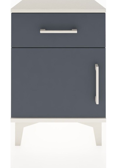 Arges Komodin Tek Raflı Tek Kapaklı 44x30x64 Aytaşı-antrasit Aytaşı