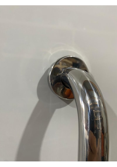 Q19 Açılı Parlak Yüzeyli Klozet Banyo Wc Engelli Tutunma Barı Parlak Krom